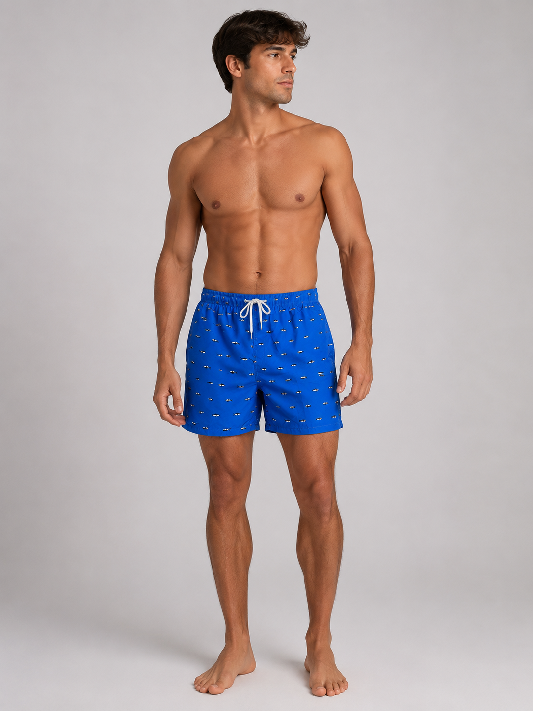 Costume Boxer Uomo Blu Royal con Micro Fantasia – Stile Essential