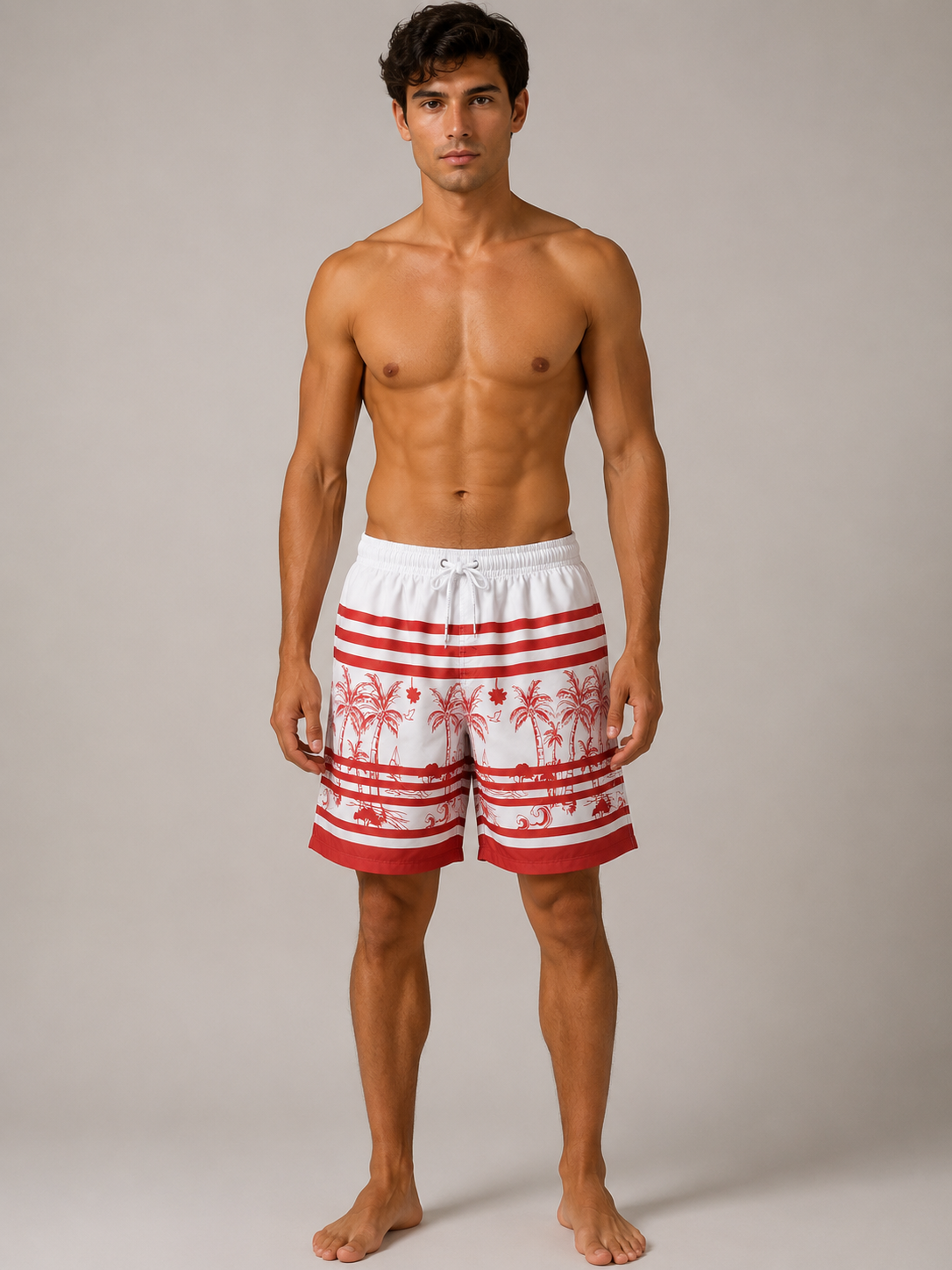 Costume Boxer Uomo con Stampa Tropicale – Stile Beach
