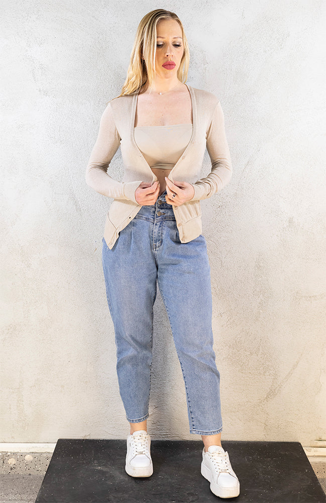 CARDIGAN IN COTONE FORELLATO