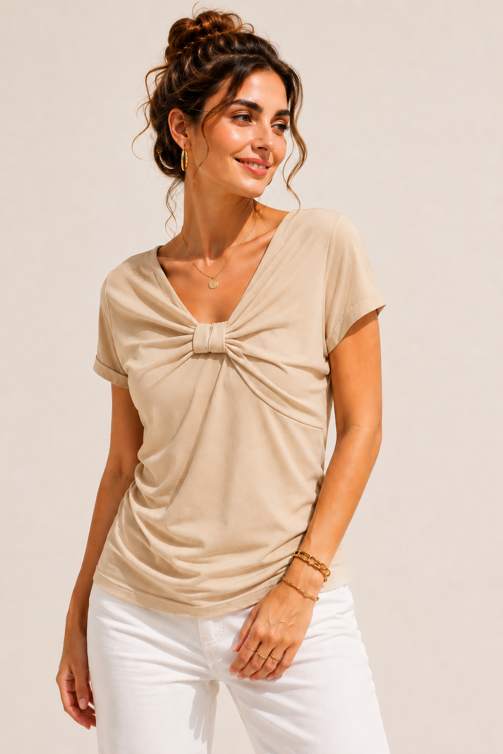 Maglia Donna con Fiocco Frontale – Manica Corta