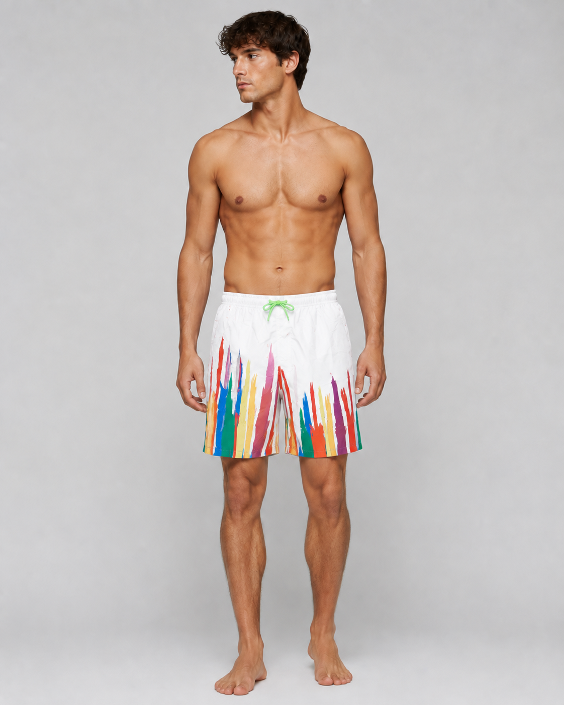 Costume Boxer Uomo Fluo con Stampa Multicolor – Effetto Neon