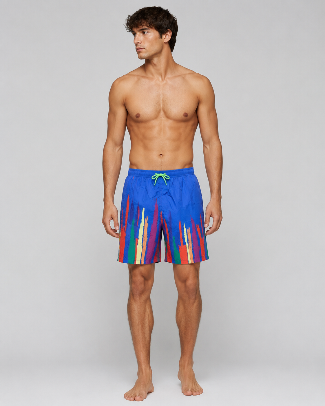 Costume Boxer Uomo Fluo con Stampa Multicolor – Effetto Neon