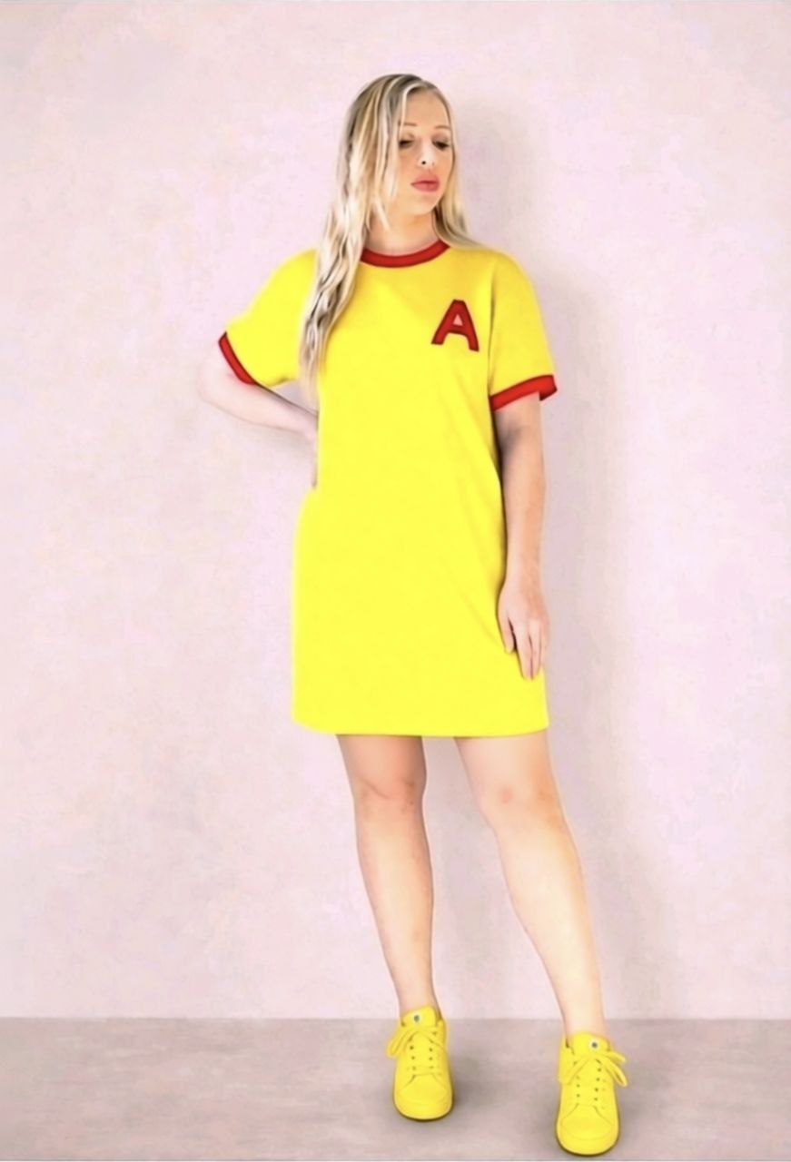 T-SHIRT MAXI A-YELLOW