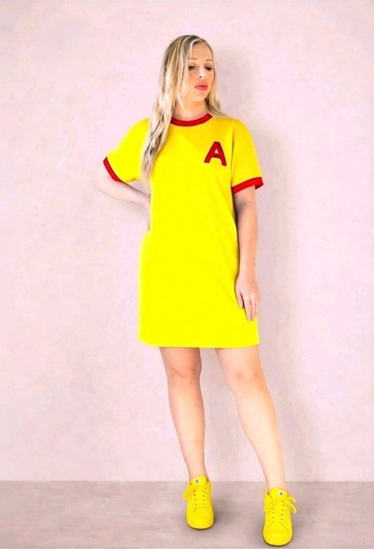 T-SHIRT MAXI A-YELLOW