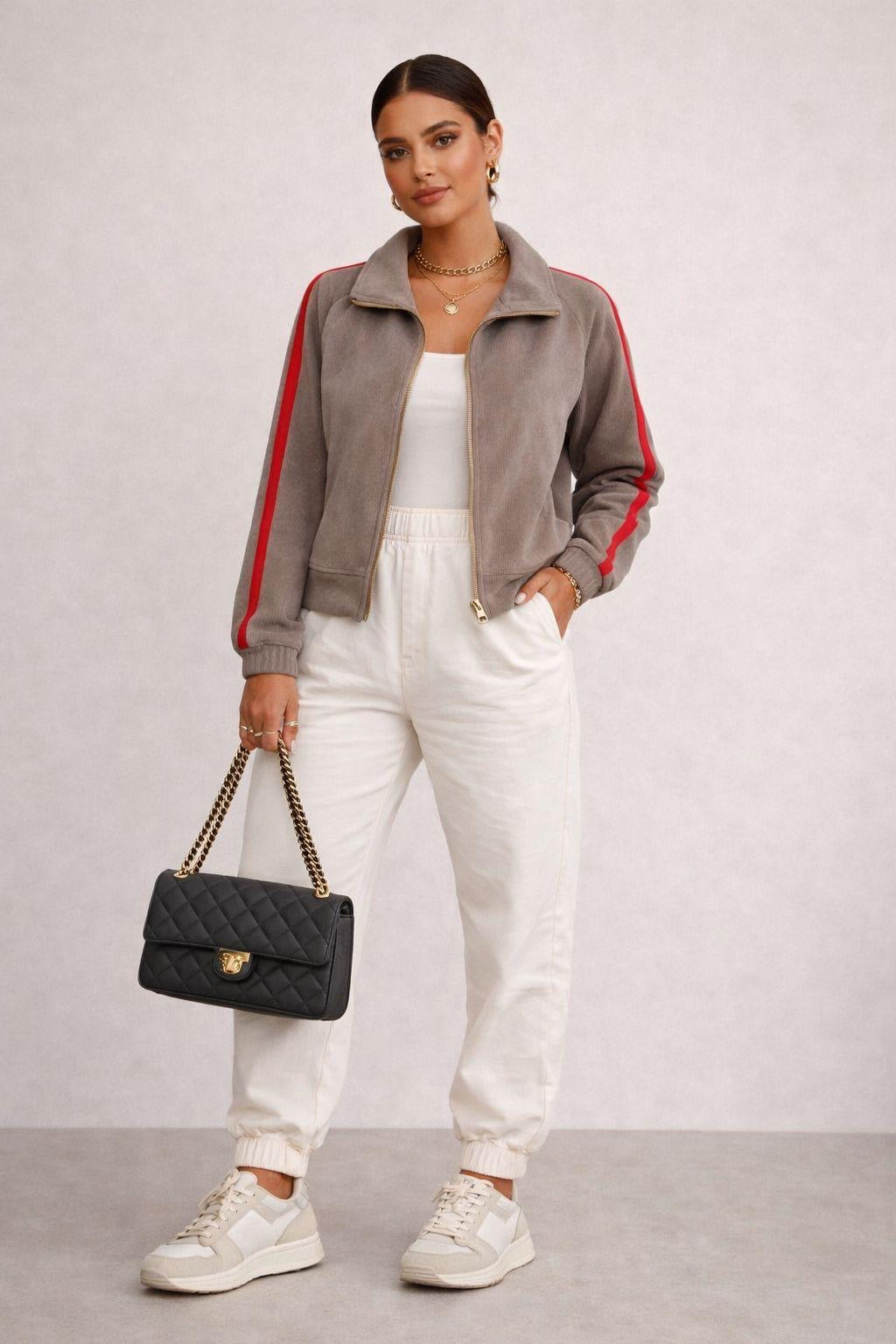 SET 12 FELPE CROP 3 COLORI CON ZIP MADE IN ITALY