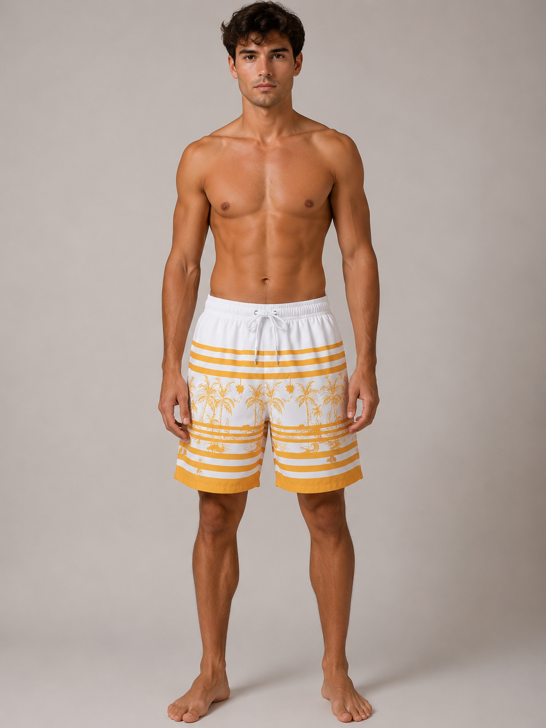 Costume Boxer Uomo con Stampa Tropicale – Stile Beach