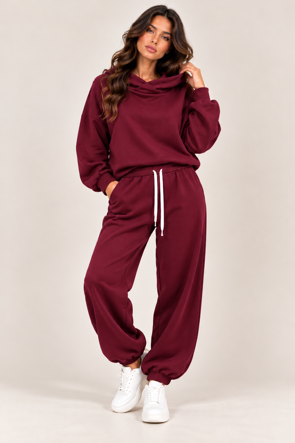 TUTA DONNA CON FELPA OVERSIZE E PANTALONE JOGGER