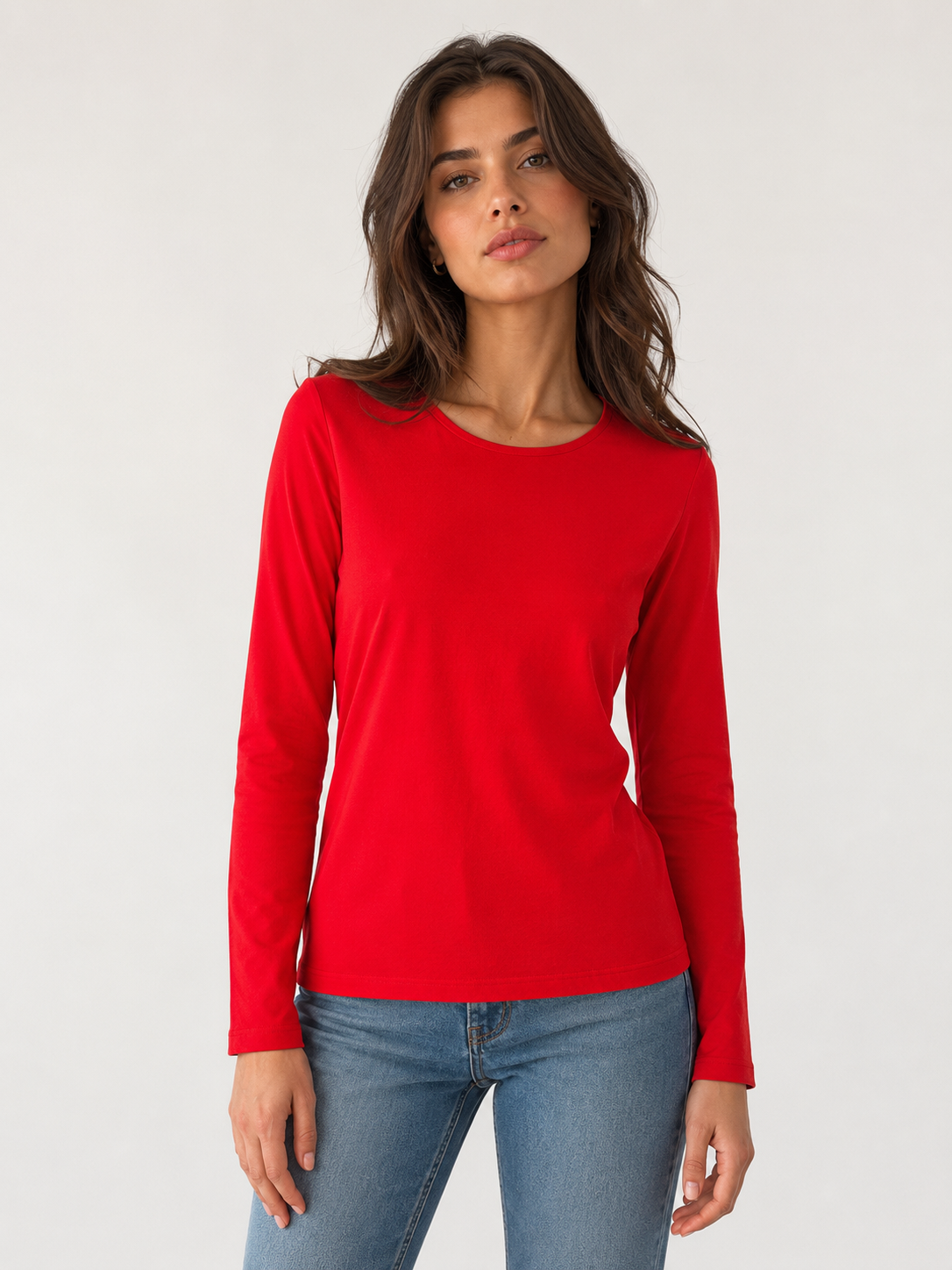 Maglia Donna Basic a Manica Lunga Girocollo