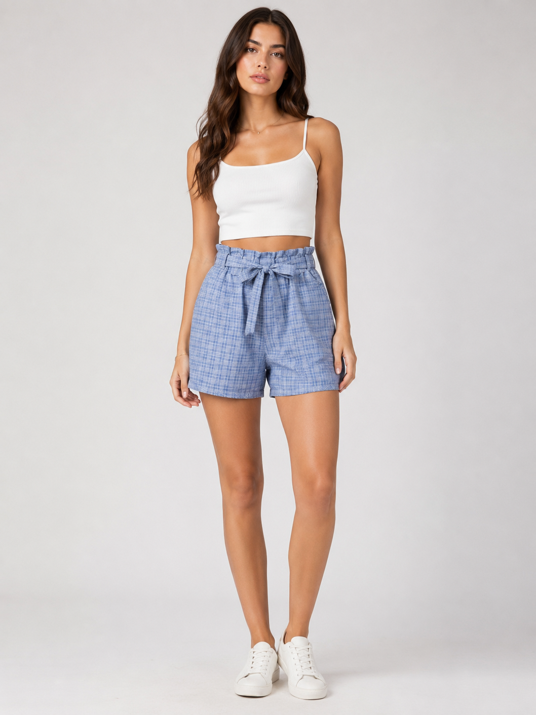 Short Donna Vita Alta con Cintura e Vita Arricciata – Pantaloncino Casual Elegante (3513)