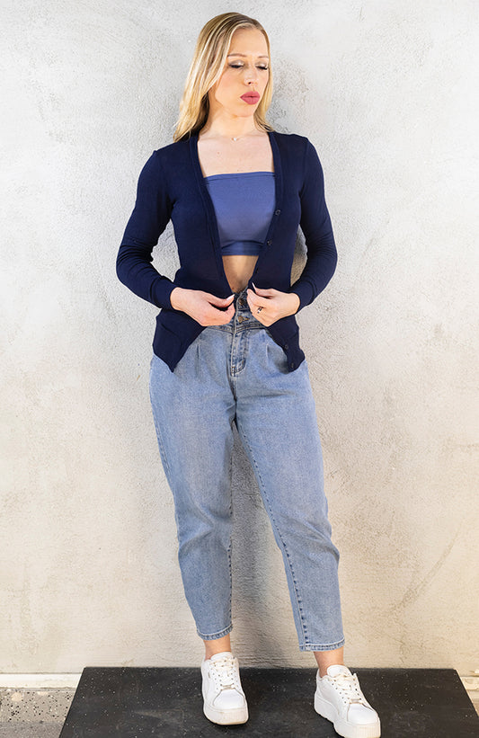 CARDIGAN IN COTONE FORELLATO