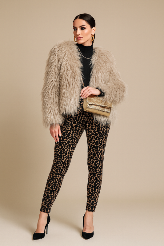 BOX PELLICCIA BEIGE&ANIMALIER