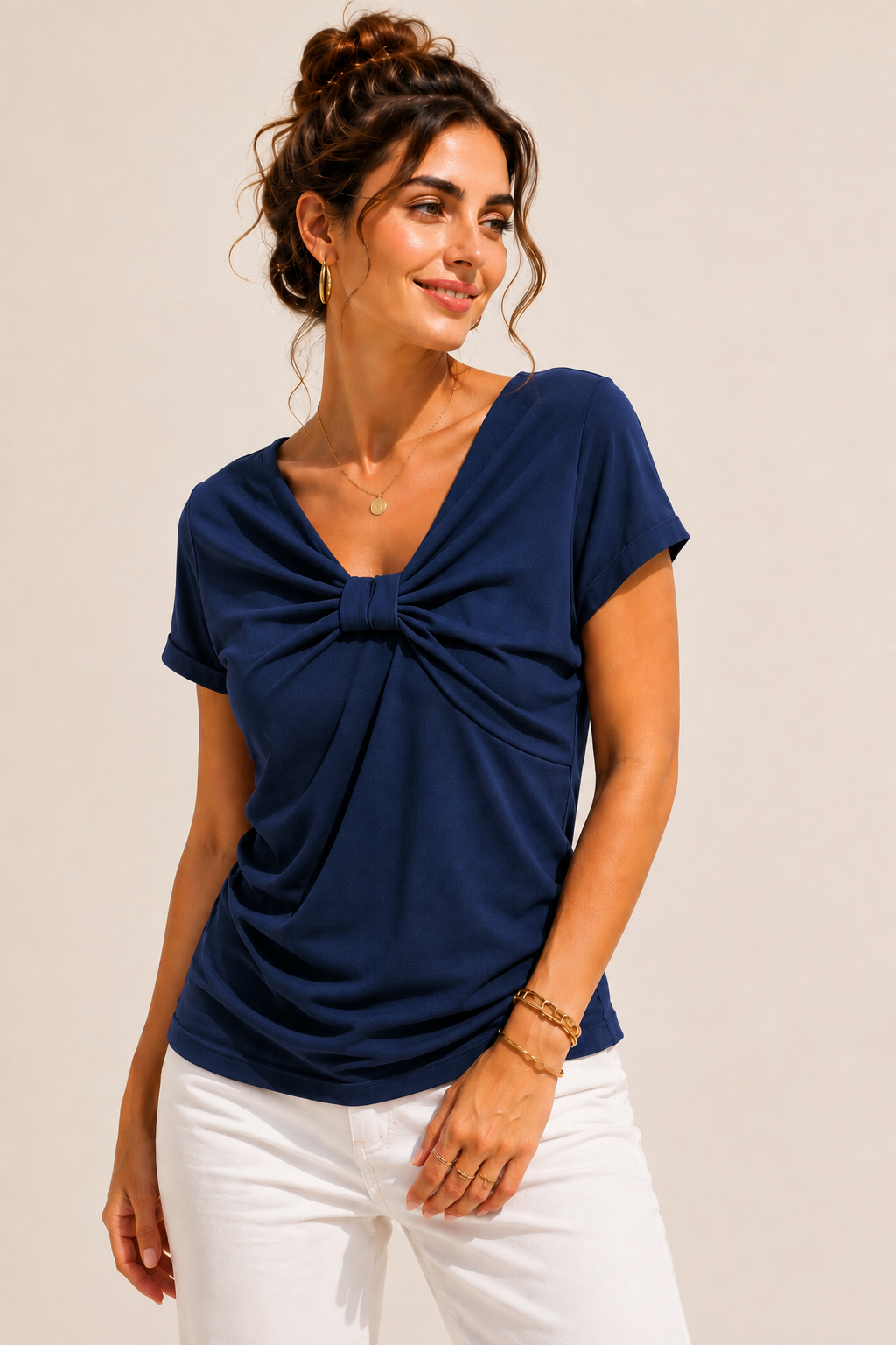 Maglia Donna con Fiocco Frontale – Manica Corta