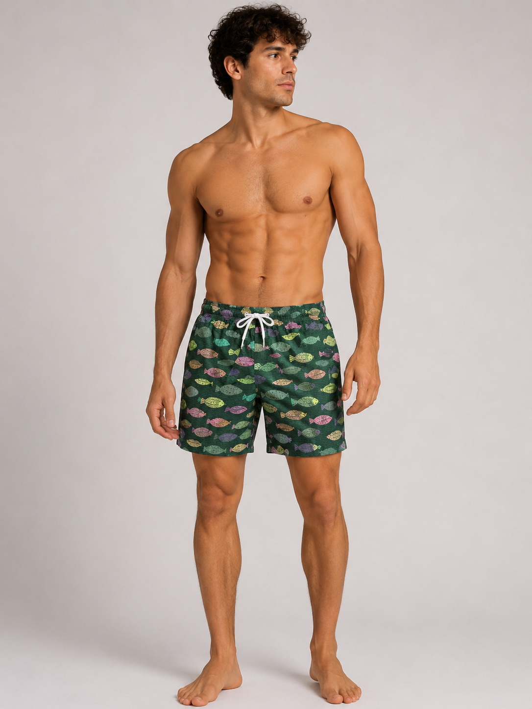 Costume Boxer Uomo Fantasia Pesci – Mare e Piscina