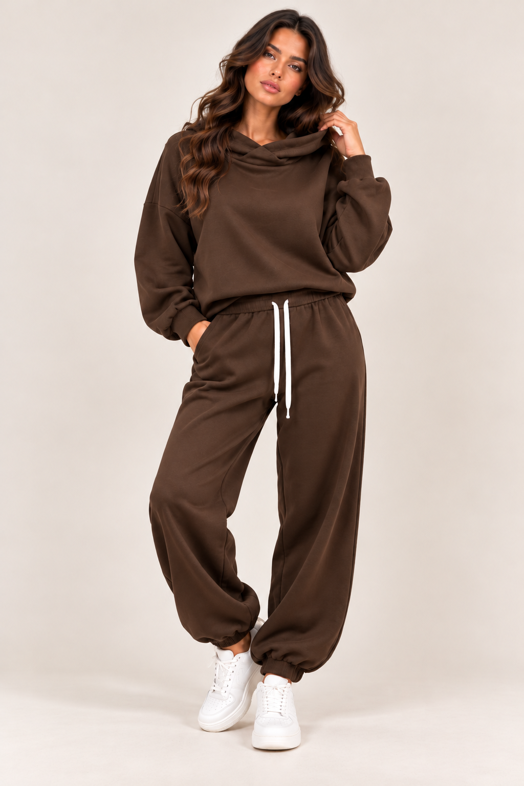 TUTA DONNA CON FELPA OVERSIZE E PANTALONE JOGGER